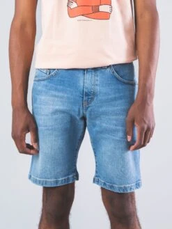 PANTALÓN CORTO VAQUERO HOMBRE JAY VINTAGE MID BLUE -Capitan Denim pantalones vaqueros azules cortos de hombre sostenibles