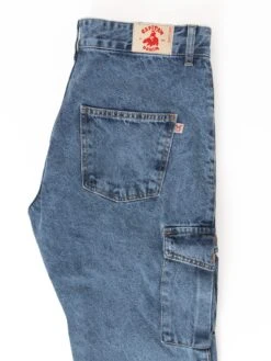 JEANS CARGO DE HOMBRE WOLF LIGHT BLUE 20 JEANS CARGO DE HOMBRE WOLF LIGHT BLUE -Capitan Denim pantalones vaqueros de hombre cargo azul claro comodo hecho en espana sostenible