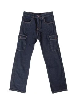 JEANS CARGO DE HOMBRE WOLF DARK BLUE 17 JEANS CARGO DE HOMBRE WOLF DARK BLUE -Capitan Denim pantalones vaqueros de hombre cargo azul oscuro comodo hecho en espana