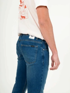 PANTALON VAQUERO SLIM DE HOMBRE FLAMINGO DIRTY BLUE -Capitan Denim pantalones vaqueros de hombre slim recto hecho en espana comodo