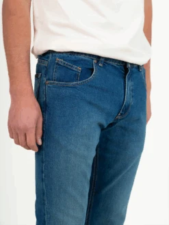 PANTALON VAQUERO SLIM DE HOMBRE FLAMINGO DIRTY BLUE -Capitan Denim pantalones vaqueros de hombre slim recto hecho en espana comodo sostenible