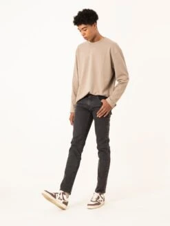 PANTALON VAQUERO SLIM DE HOMBRE FLAMINGO DARK GREY ORGANIC COTTON 10 PANTALON VAQUERO SLIM DE HOMBRE FLAMINGO DARK GREY ORGANIC COTTON -Capitan Denim pantalones vaqueros grises slim de hombre