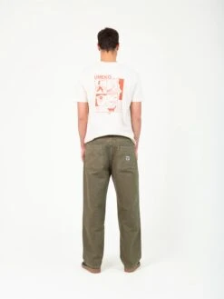 PAXTON OLD GREEN 11 PAXTON OLD GREEN -Capitan Denim pantalones verdes oscuros de hombre baggy relaxed comodo hecho en espana sostenibles