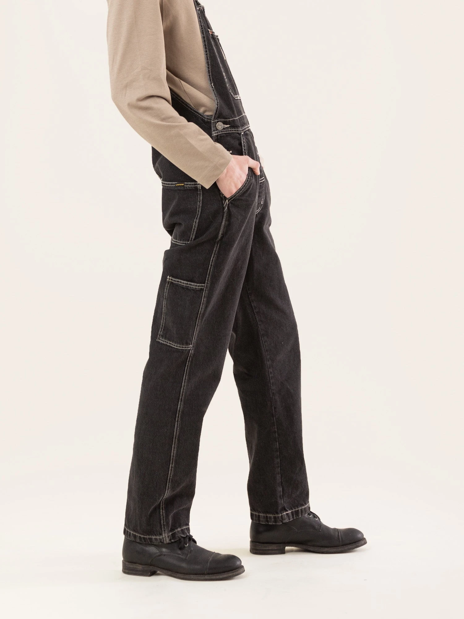 PETO VAQUERO DE HOMBRE JOHN OLD BLACK DENIM 7 PETO VAQUERO DE HOMBRE JOHN OLD BLACK DENIM - Imagen 5