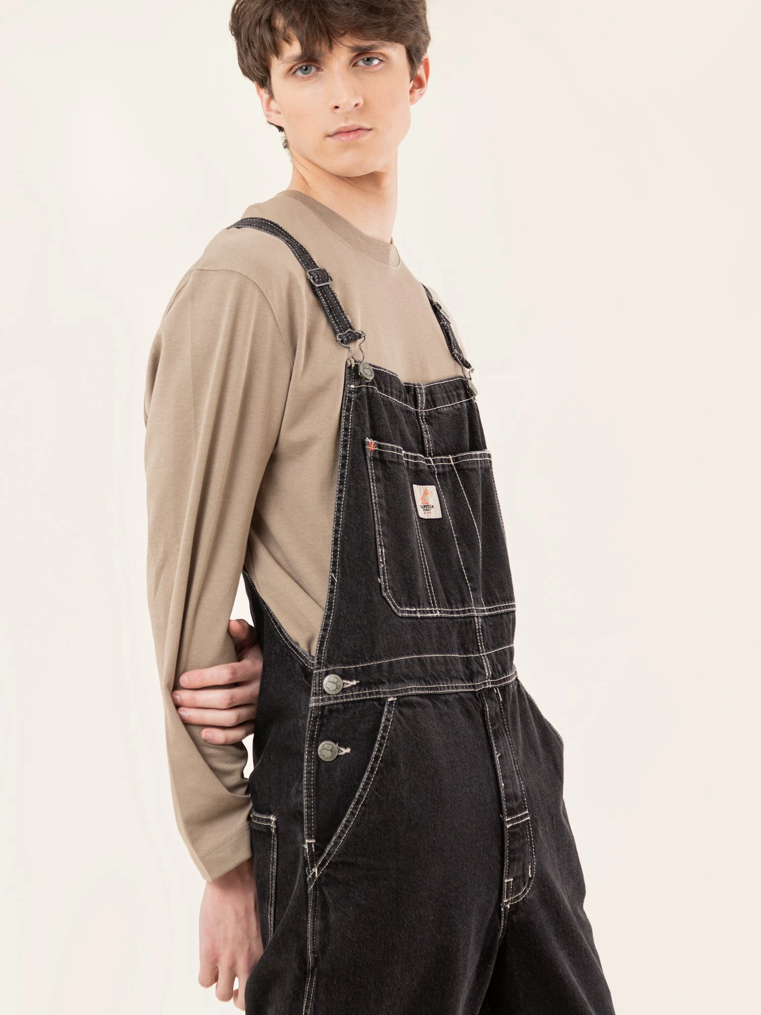 PETO VAQUERO DE HOMBRE JOHN OLD BLACK DENIM 9 PETO VAQUERO DE HOMBRE JOHN OLD BLACK DENIM - Imagen 7