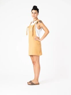 PICHI DE MUJER CARLA MUSTARD -Capitan Denim pichi de verano amarillo comodo fresco hecho en espana