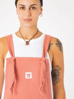 PICHI DE MUJER CARLA PINK -Capitan Denim pichi de verano rosa comodo sostenible hecho en espana