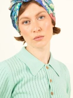 POLO MINT MUJER -Capitan Denim polo basico mint de mujer de punto hecho en espana comodo sostenible