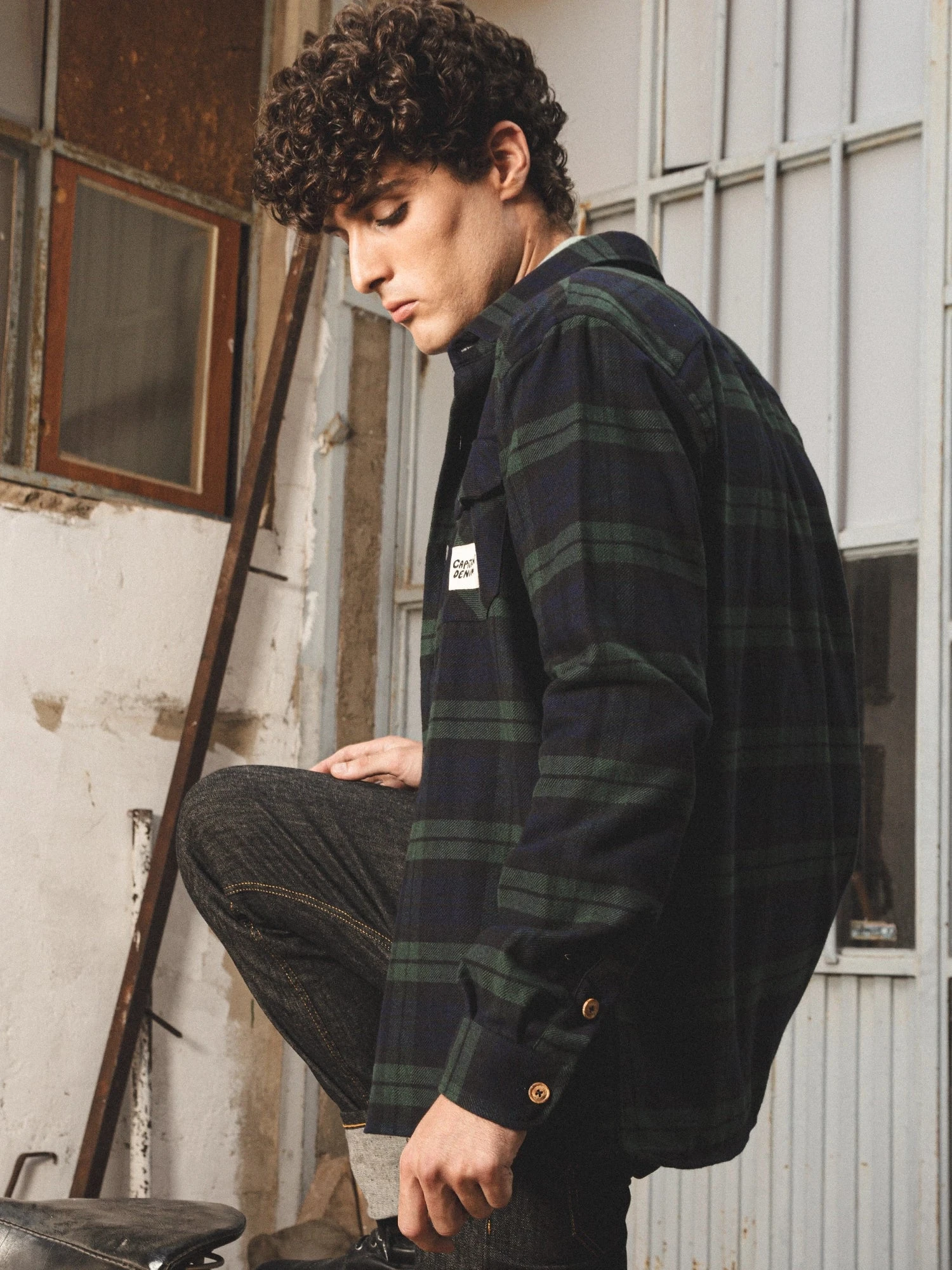 SOBRECAMISA DE HOMBRE PIXIE GREEN PLAID 5 SOBRECAMISA DE HOMBRE PIXIE GREEN PLAID - Imagen 3