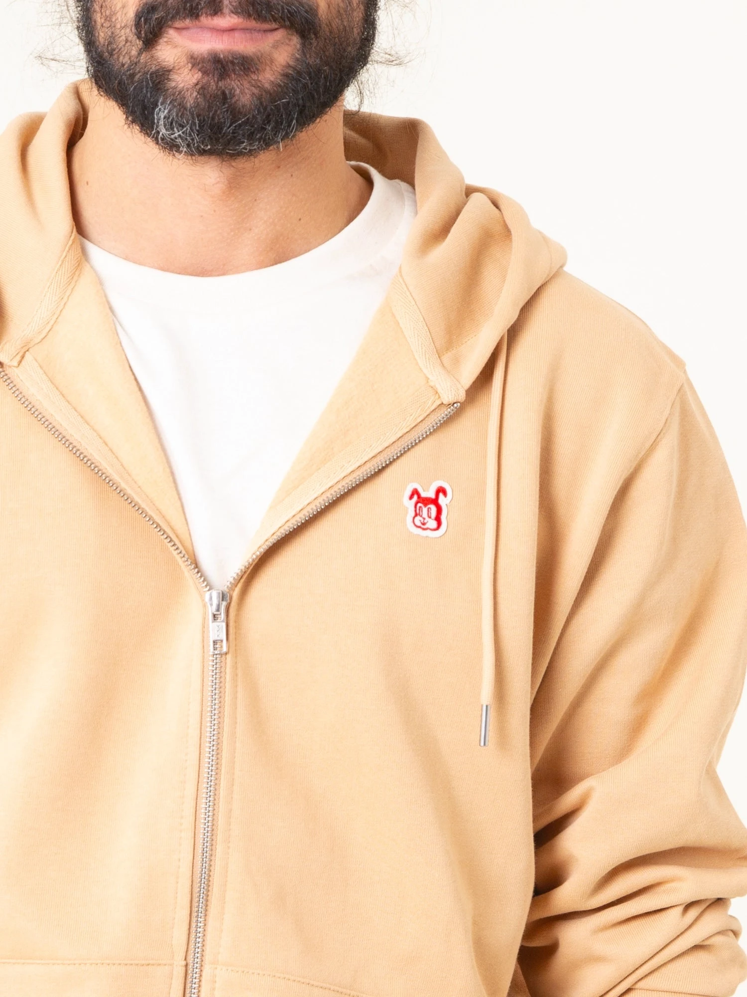 SUDADERA UNISEX CAPUCHA BEIGE 4 SUDADERA UNISEX CAPUCHA BEIGE - Imagen 2