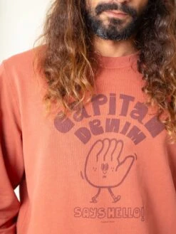 SUDADERA UNISEX BROWN -Capitan Denim sudadera unisex de algodon naranja comoda hecha en espana a8a3cb69 1ba7 4ea8 849c 01e98ac645e1