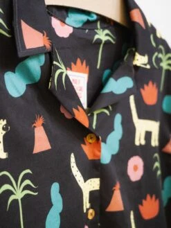 CAMISA OVERSIZE DE MUJER HARVEY TROPICAL -Capitan Denim trop chica2