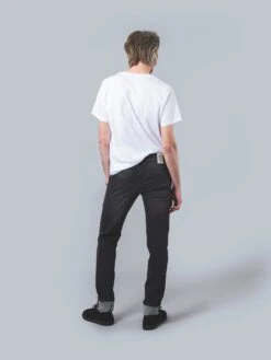 PANTALONES VAQUEROS SLIM DE HOMBRE FLAMINGO MID USED GREY -Capitan Denim vaqueros de hombre negros sostenibles