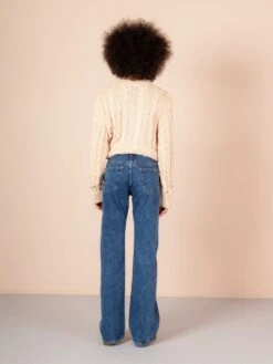 ODETTA VINTAGE MID BLUE 15 ODETTA VINTAGE MID BLUE -Capitan Denim vaqueros odetta mujer mid blue bootcut hechos en espana