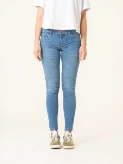 PANTALONES SKINNY DE MUJER HARDY MID BLUE