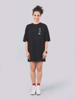 VESTIDO OVERSIZE DE ALGODÓN ORGÁNICO PERRO JARRON BLACK 7 VESTIDO OVERSIZE DE ALGODÓN ORGÁNICO PERRO JARRON BLACK -Capitan Denim vestido negro para verano