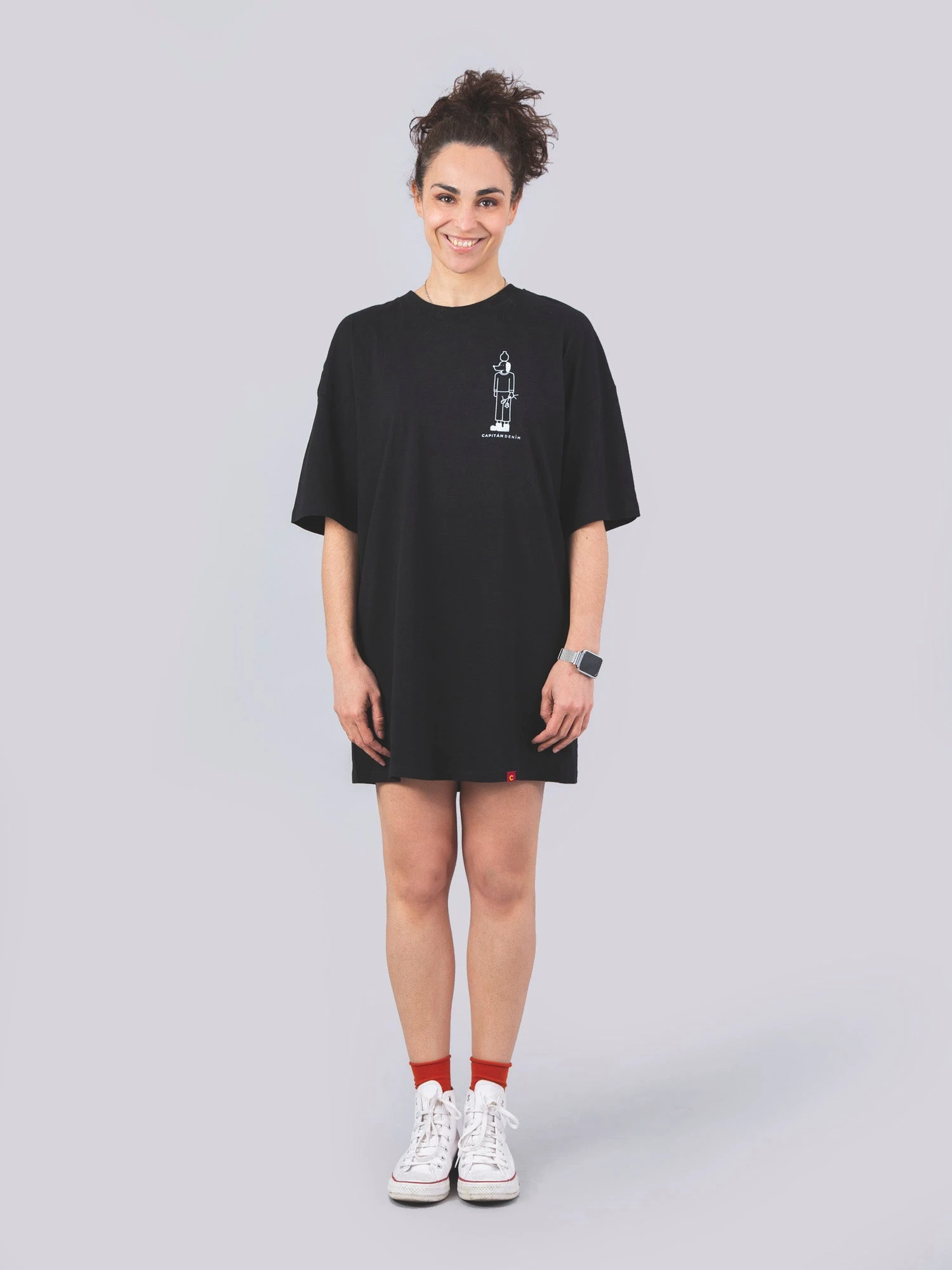 VESTIDO OVERSIZE DE ALGODÓN ORGÁNICO PERRO JARRON BLACK 5 VESTIDO OVERSIZE DE ALGODÓN ORGÁNICO PERRO JARRON BLACK - Imagen 3