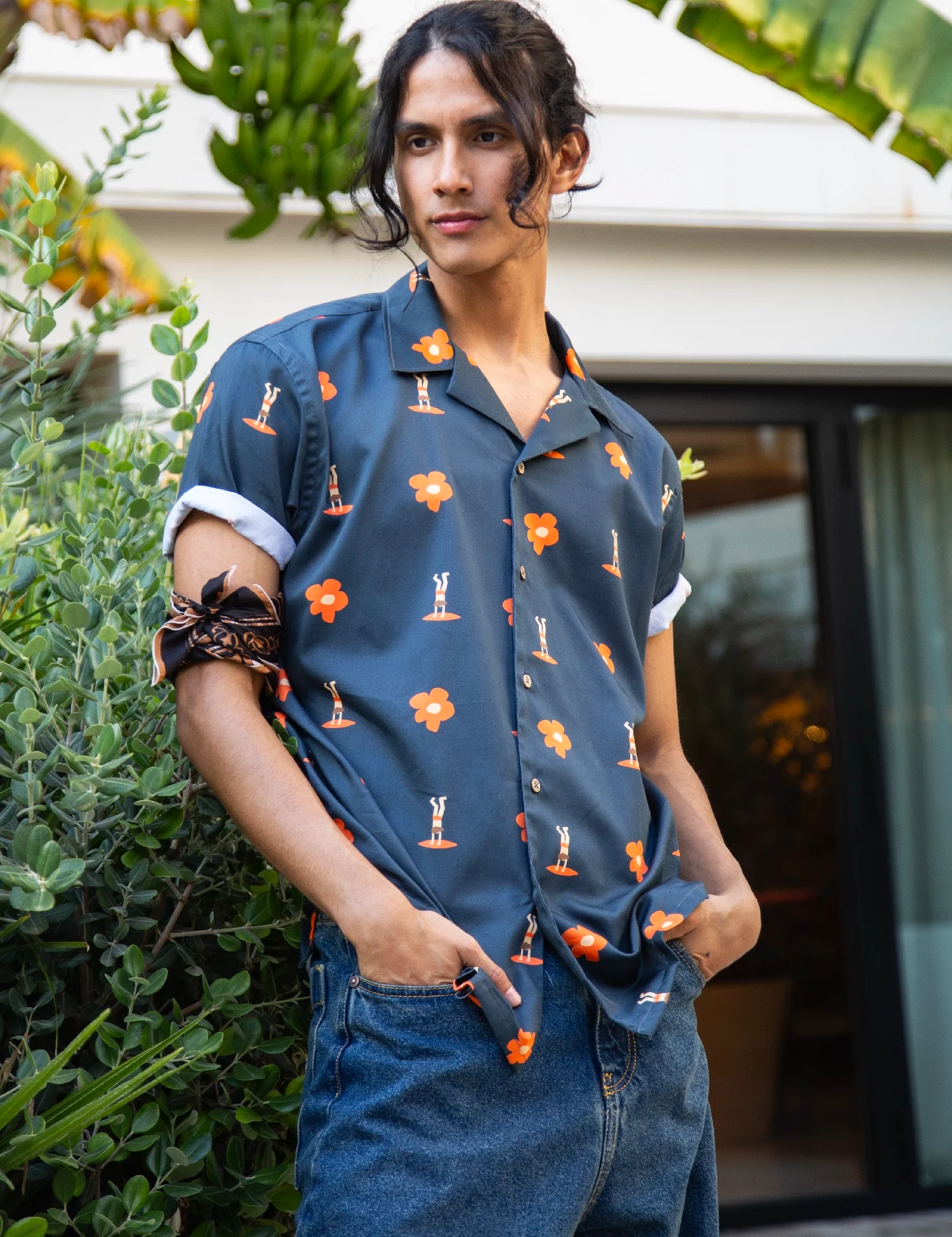 Capitan Denim 38 Capitan Denim -Capitan Denim camisa de hombre de algodon organico azul oscuro oversize comoda hecha en espana sostenible de verano